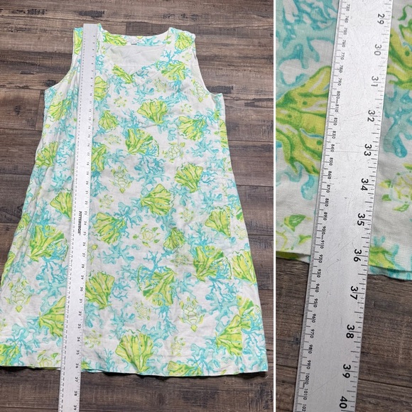 J. Jill Linen Floral Sleeveless Knee Length Dress Women's Size Medium - Picture 8 of 8